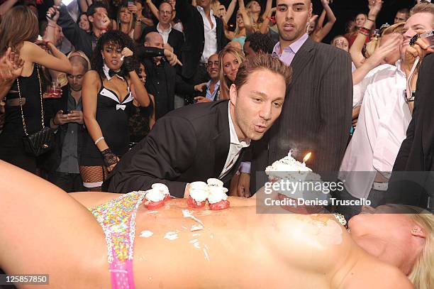 Jason Strauss celebrates the fifth anniversary party of TAO Nightclub at the Venetian on November 6, 2010 in Las Vegas, Nevada.