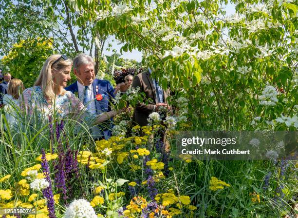 Sophie, Duchess of Edinburgh and Alan Titchmarsh attend The Royal Windsor Rose and Horticultural Society Show at Windsor Great Park on June 10, 2023...