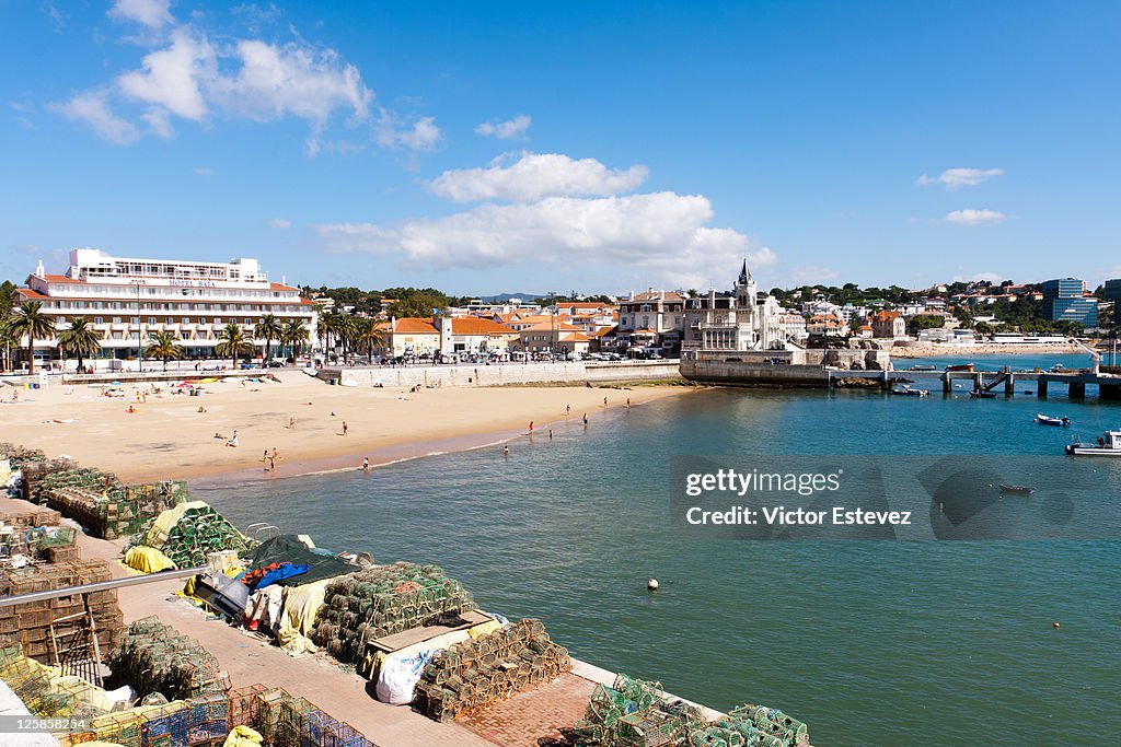 Cascais beach and castle