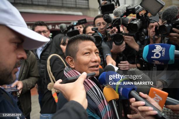 Fidencio Valencia , grandfather of the four Indigenous children who were found alive after being lost for 40 days in the Colombian Amazon rainforest...