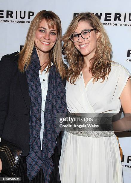 Clementine Ford and her sister Arielle Shepherd-Oppenheim attend the 'Power Up' 10th Annual Power Premiere Awards at Voyeur on November 7, 2010 in...