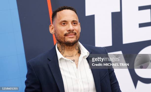 Former professional soccer player Jermaine Jones arrives for Apple TV+'s "Ted Lasso" Season Three FYC screening at the Television Academy in North...