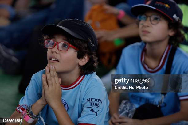 Dozens of people gathered during the Champions League Fan Fest in Mexico City at the Autodromo Hnos. Rodriguez, on the occasion of the televised...