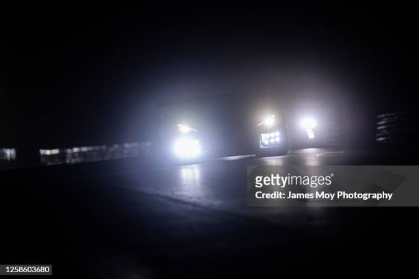 Night time action during the 100th anniversary of the 24 Hours of Le Mans at the Circuit de la Sarthe on June 10, 2023 in Le Mans, France.