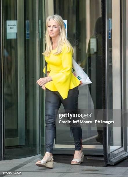 Isabel Oakeshott leaves BBC Broadcasting House in London, after appearing on the BBC One current affairs programme, Sunday with Laura Kuenssberg....