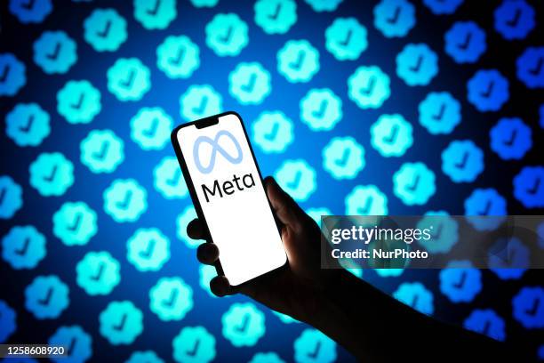 In this photo illustration on 11 June, 2023 in Warsaw, Poland. Meta has exhibited plans for a text-based social media network designed to compete...