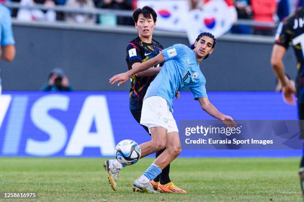 Tay Abed of Israel is chased by Sangyoon Kang of Korea Republic during FIFA U-20 World Cup Argentina 2023 Third Place match between Third place Match...