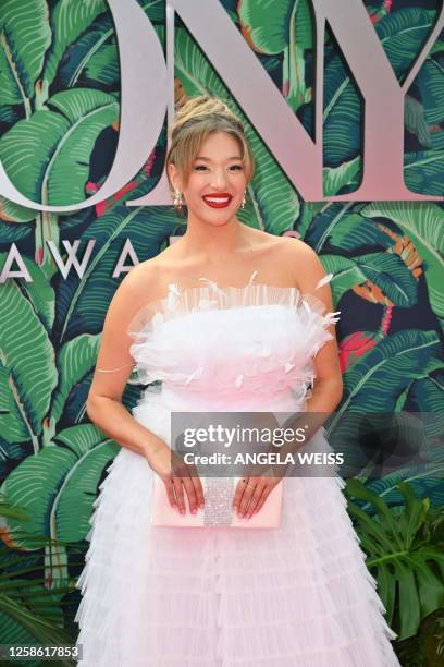 Influencer Jess Val Ortiz arrives for the 76th Tony Awards at the United Palace in New York City on June 11, 2023.