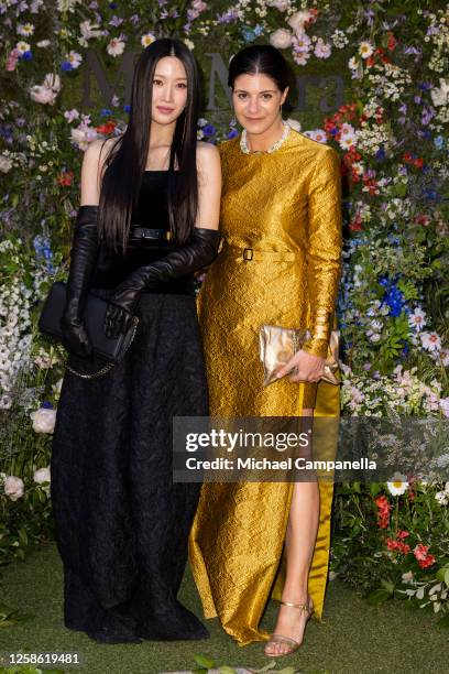 Mun Ka-Young and Maria Giulia Prezioso Maramotti attend the Max Mara Resort 2024 Collection Fashion Show at Stockholm City Hall on June 11, 2023 in...