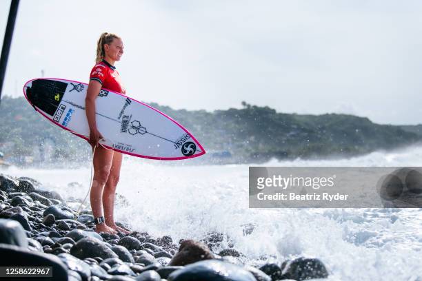 Lakey Peterson of the United States prior to surfing in Heat 4 of the Elimination Round at the Surf City El Salvador Pro on June 11, 2023 at Punta...