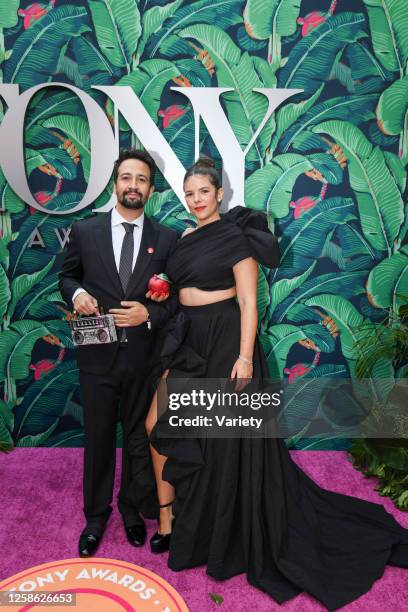 Lin-Manuel Miranda and Vanessa Nadal at the 76th Tony Awards held at the United Palace Theatre on June 11, 2023 in New York City.