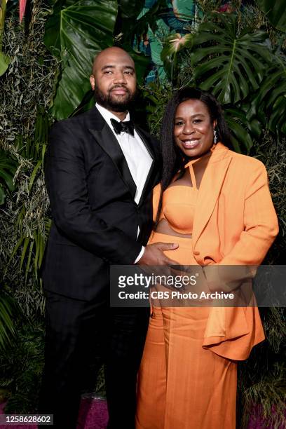 Uzo Aduba and Robert Sweeting at THE 76TH ANNUAL TONY AWARDS, live from the United Palace in New York City's Washington Heights, Sunday, June 11 on...