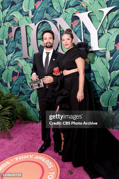 Lin-Manuel Miranda and Vanessa Nadal at THE 76TH ANNUAL TONY AWARDS, live from the United Palace in New York City's Washington Heights, Sunday, June...