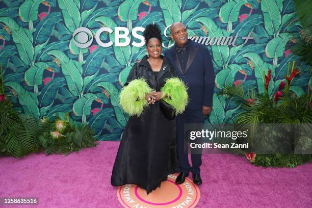 LaTanya Richardson Jackson and Samuel L. Jackson attend 76th Annual Tony Awards - Arrivals on June 11, 2023 at United Palace Theater in New York City.