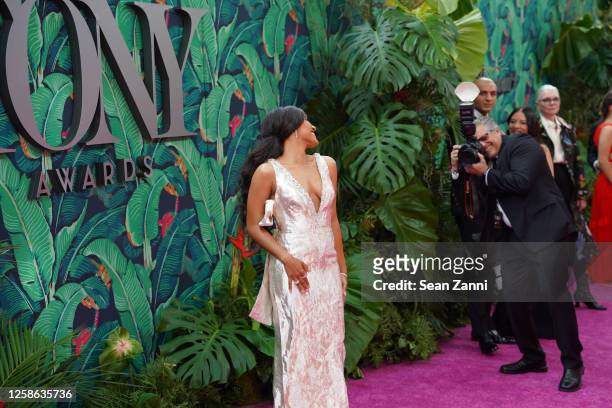 Ariana DeBose and Kevin Mazur attends 76th Annual Tony Awards - Arrivals on June 11, 2023 at United Palace Theater in New York City.