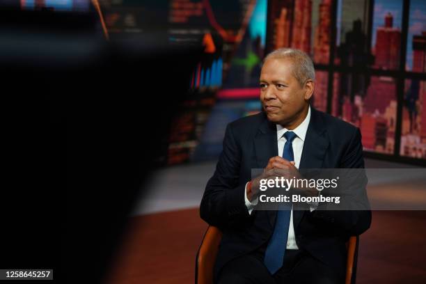 Venkatakrishnan, chief executive officer of Barclays Plc, during a Bloomberg Television interview in New York, US, on Monday, June 12, 2023....