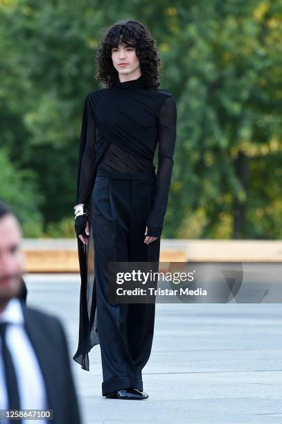 Conan Gray attends the Saint Laurent SS24 Menswear collection