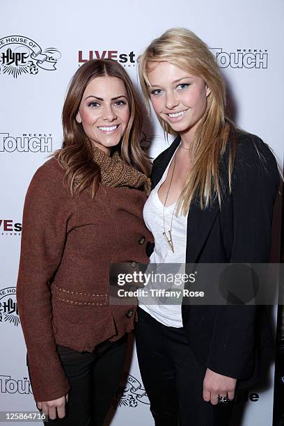 Personality Michelle Money and Actress Madison McKinley attend The House of Hype LIVEstyle Lounge Day Event at Ciscero Restaurant on January 22, 2011...