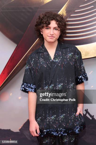 August Maturo at the premiere of "The Flash" held at TCL Chinese Theatre IMAX on June 12, 2023 in Los Angeles, California.