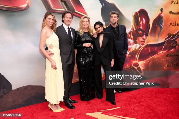 Natalia Safran, Peter Safran, Barbara Muschietti, Sasha Calle and Andy Muschietti at the premiere of "The Flash" held at TCL Chinese Theatre IMAX on...