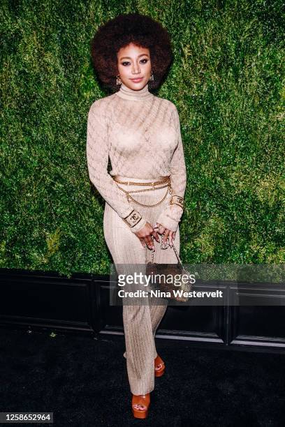 Amandla Stenberg at the Chanel Tribeca Festival Artists Dinner at Balthazar Restaurant on June 12, 2023 in New York, New York.