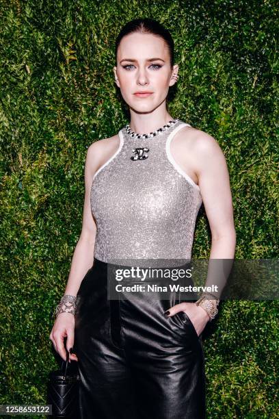 Rachel Brosnahan at the Chanel Tribeca Festival Artists Dinner at Balthazar Restaurant on June 12, 2023 in New York, New York.
