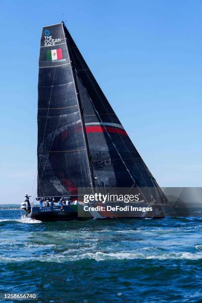 Viva México from Mexico, VO65 class during the start of the Ocean race Leg 6 From Aarhus to The Hague on June 8, 2023 in Aarhus, Denmark.