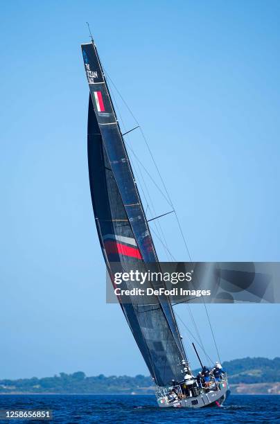 Viva México from Mexico, VO65 class during the start of the Ocean race Leg 6 From Aarhus to The Hague on June 8, 2023 in Aarhus, Denmark.