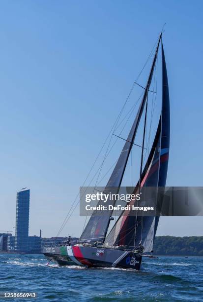 Viva México from Mexico, VO65 class during the start of the Ocean race Leg 6 From Aarhus to The Hague on June 8, 2023 in Aarhus, Denmark.