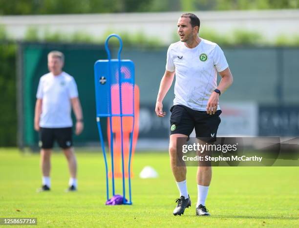 Antalya , Turkey - 13 June 2023; Coach John O'Shea during a Republic of Ireland training session at Calista Sports Centre in Antalya, Turkey.