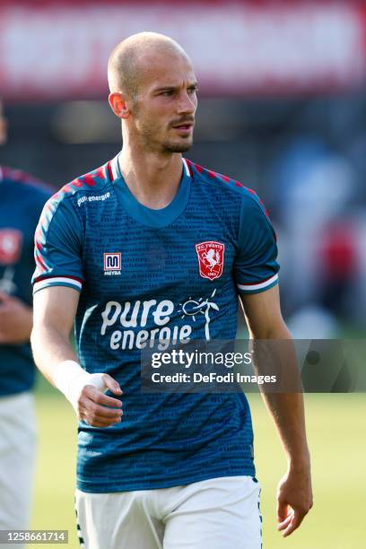 Vaclav Cerny of FC Twente Looks on prior to hte Eredivisie Playoff match between Sparta Rotterdam and FC Twente at Het Kasteel on June 8, 2023 in...