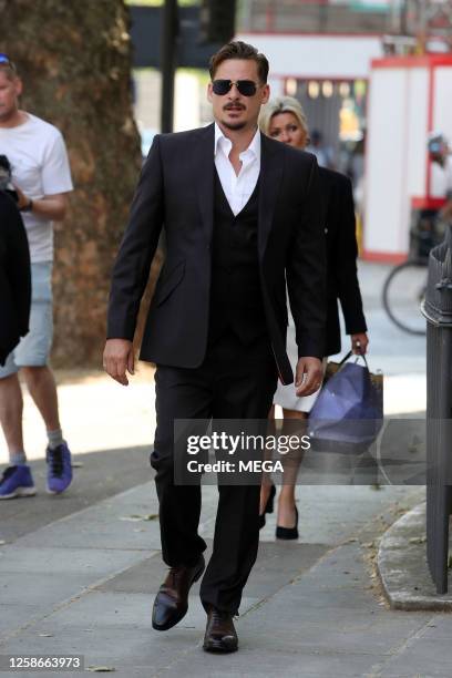 Lee Ryan is seen arriving at Westminster Magistrates Court on June 13, 2023 in London, United Kingdom.