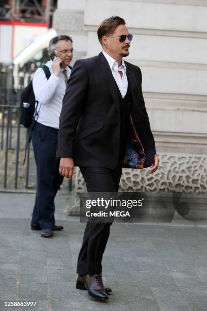 Lee Ryan is seen arriving at Westminster Magistrates Court on June 13, 2023 in London, United Kingdom.