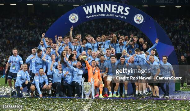 Winners Manchester City during the UEFA Champions League 2022/23 final match between FC Internazionale and Manchester City FC at Ataturk Olympic...