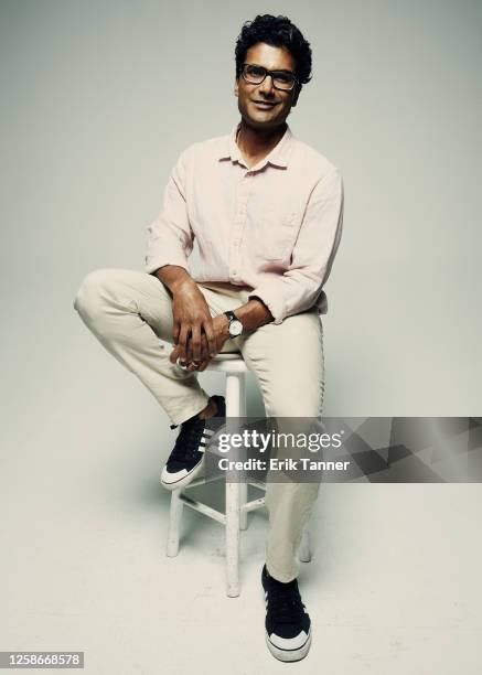 Sendhil Ramamurthy of the film 'The Secret Art of Human Flight' poses for a portrait during the 2023 Tribeca Festival at Spring Studio on June 08,...