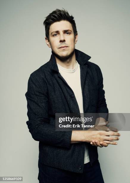 Chris Lowell of "Perpetrator" poses for a portrait during the 2023 Tribeca Festival at Spring Studio on June 11, 2023 in New York City.