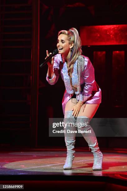 Louise Redknapp bows at the curtain call during the Gala Night performance of "Grease The Musical" at The Dominion Theatre on June 13, 2023 in...