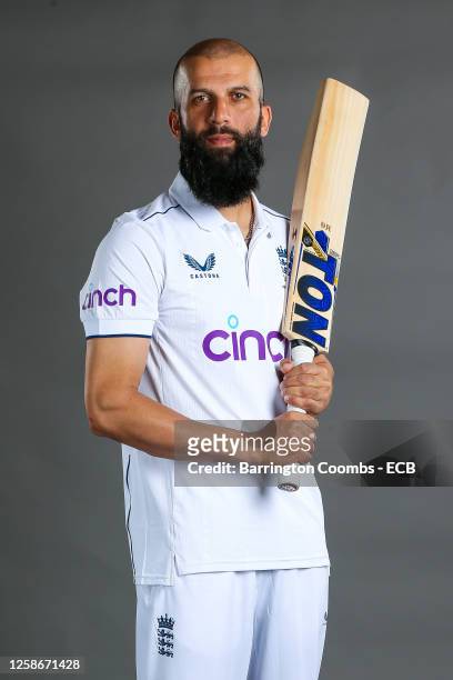 Moeen Ali of England poses for a portrait on June 13, 2023 in Birmingham, England.