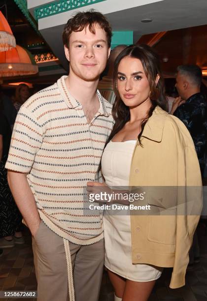 Ben Joyce and Amber Davies attend the Gala Night after party for "Grease The Musical" at Swingers Crazy Golf on June 13, 2023 in London, England.