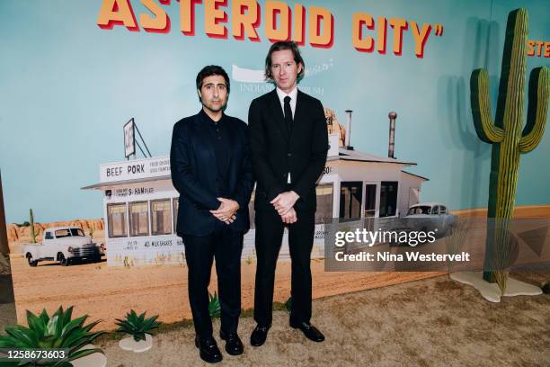 Jason Schwartzmanat and Wes Anderson attend the New York premiere of "Asteroid City" held at Alice Tully Hall on June 13, 2023 in New York City.