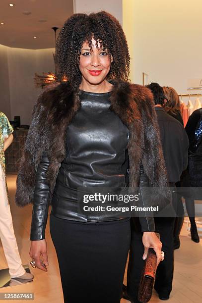 Suzanne Boyd attends the cocktail reception for designer L'Wren Scott at The Room, The Bay on October 26, 2010 in Toronto, Canada.