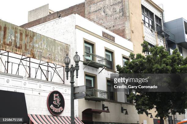 Sanborn Hotel Apartments at 526 S. Main St. LA 90013 in downtown on Wednesday, June 14, 2023 in Los Angeles, CA. "Skid Row Housing Trust provides...