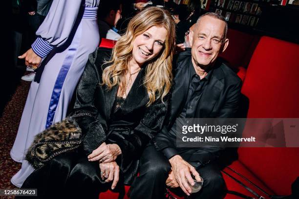 Rita Wilson and Tom Hanks at the New York premiere of "Asteroid City" held at Alice Tully Hall on June 13, 2023 in New York City.
