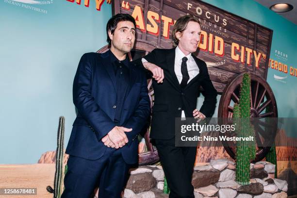 Jason Schwartzman and Wes Anderson at the New York premiere of "Asteroid City" held at Alice Tully Hall on June 13, 2023 in New York City.
