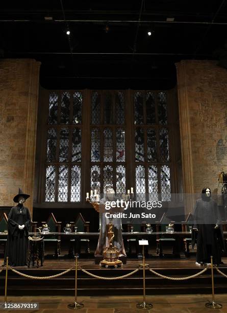 General view of Albus Dumbledore, as worn by Michael Gambon in "Harry Potter and the Goblet of Fire" display during a media preview of Warner Bros....