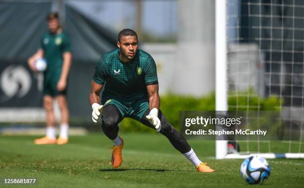 Antalya , Turkey - 14 June 2023; Goalkeeper Gavin Bazunu during a Republic of Ireland training session at Calista Sports Centre in Antalya, Turkey.