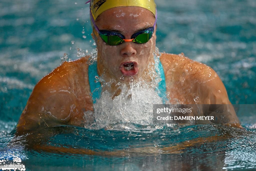 French swimmer Melina Giraudeau competes in the women's 100m... News ...