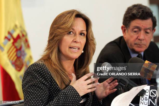 La secretaria de Estado para Iberoamérica del ministerio de Asuntos Exteriores y Cooperación de España, Sandra Trinidad Jiménez, ofrece una...