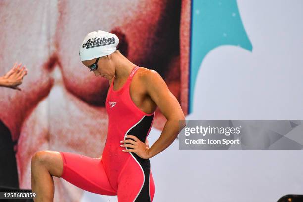 Alizee MOREL competes in the 100m freestyle during the fourth day of the French Championships on June 14, 2023 in Rennes, France.