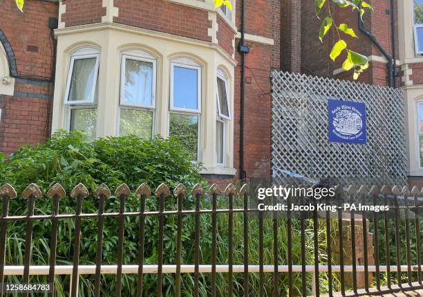 Police officers outside Seely Hirst House in Mapperley Road, Nottingham, where a man was caught on CCTV trying to gain access to a ground floor room...